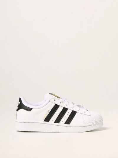 Shop Adidas Originals Superstar C Adidas Original Sneakers In Leather In White