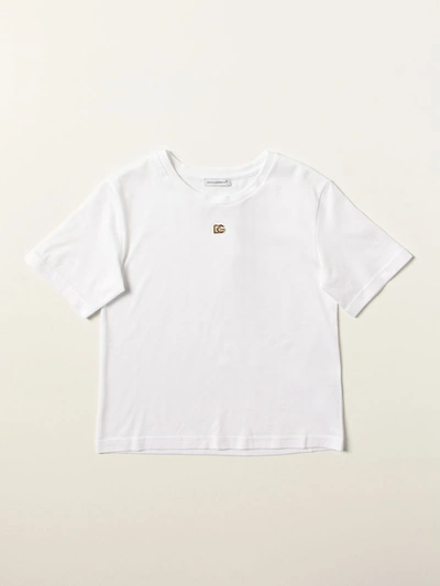 Shop Dolce & Gabbana Cotton T-shirt With Logo In White