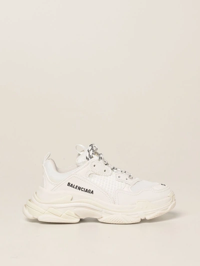 Shop Balenciaga Triple S  Sneakers In White