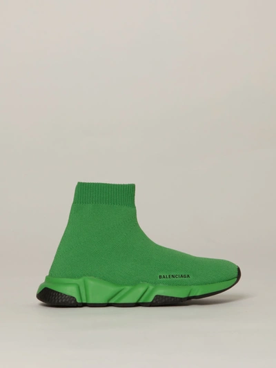 Shop Balenciaga Speed  Sock Sneakers In Green