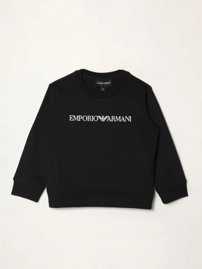 Shop Emporio Armani Sweatshirt In Cotton Blend In Navy