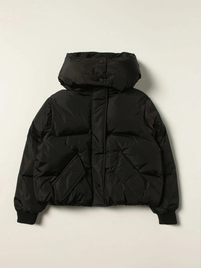 Mm6 Maison Margiela Teen Padded Bomber Jacket In Black
