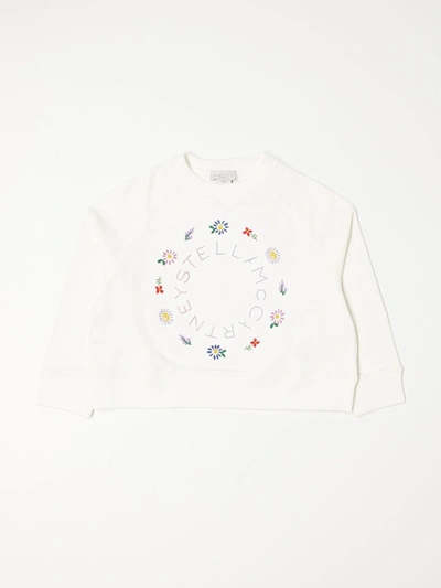 Shop Stella Mccartney Cotton Sweatshirt With Logo In White