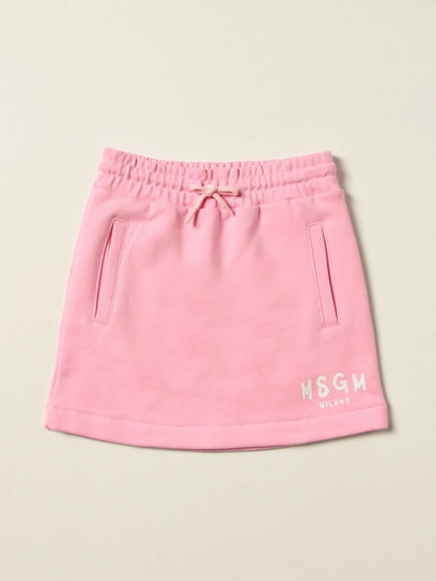 Shop Msgm Skirt  Kids Kids Color Pink