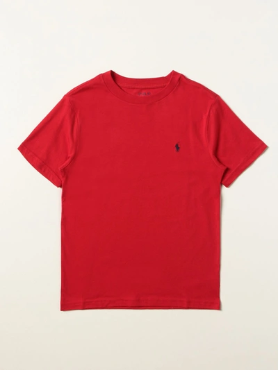 Shop Polo Ralph Lauren Tshirt With Pony Logo In Red