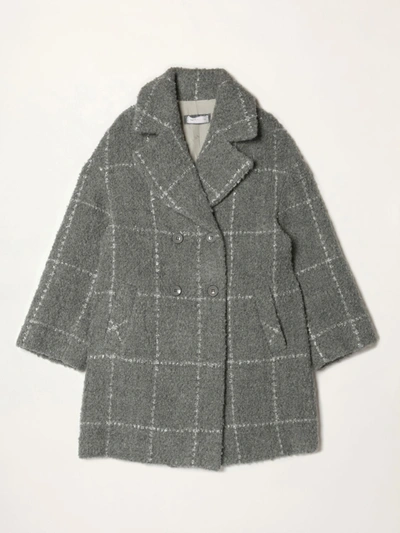 Shop Monnalisa Coat In Wool Blend In Grey