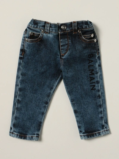 Shop Balmain 6-pocket Jeans In Gnawed Blue