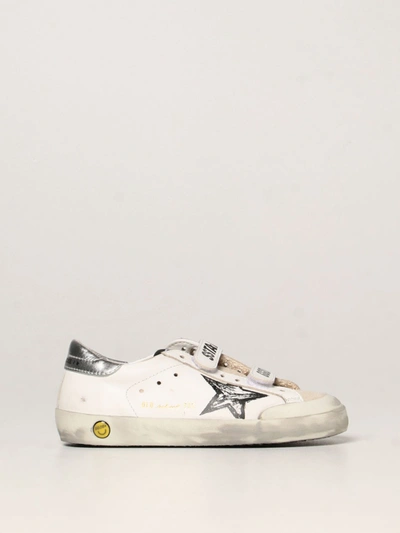 Shop Golden Goose Old School Penstar  Sneakers In Leather In White