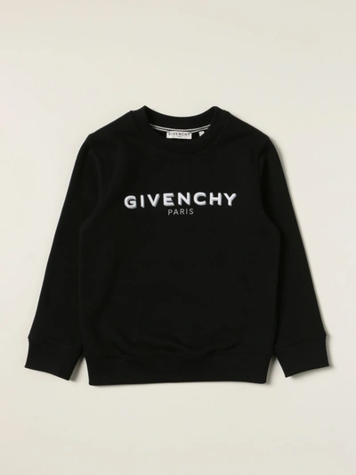 Shop Givenchy Cotton Sweatshirt With Logo In Black