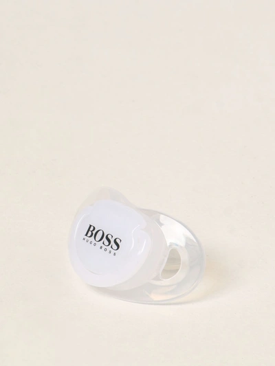 Shop Hugo Boss Pacifier  With Logo In White
