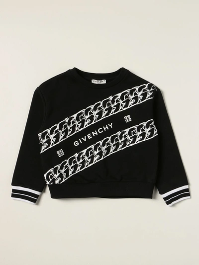 Shop Givenchy Cotton Sweatshirt With Logo In Black