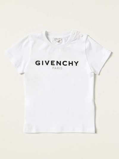 Shop Givenchy Cotton Tshirt With Logo In White