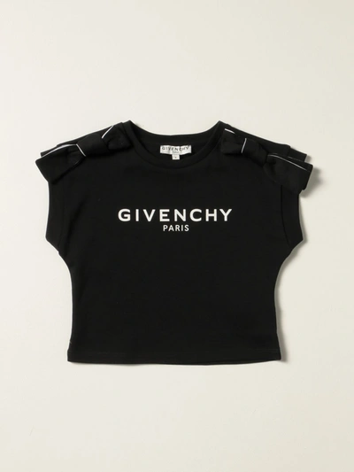 Shop Givenchy Cotton Tshirt With Logo In Black