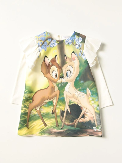 Shop Monnalisa Bambi  Dress In Multicolor