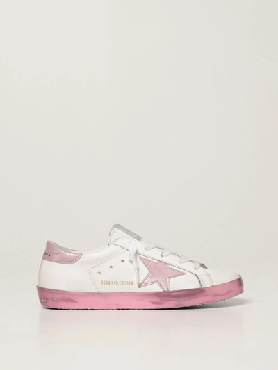 Bonpoint Kids' White Basket Star Sneakers For Girl In Pink | ModeSens