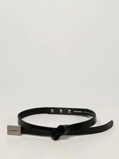 Shop Dsquared2 Junior Leather Belt In Black