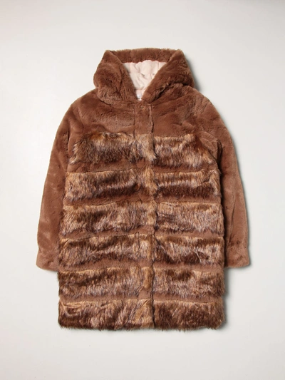 Shop Chloé Faux Fur Coat In Brown