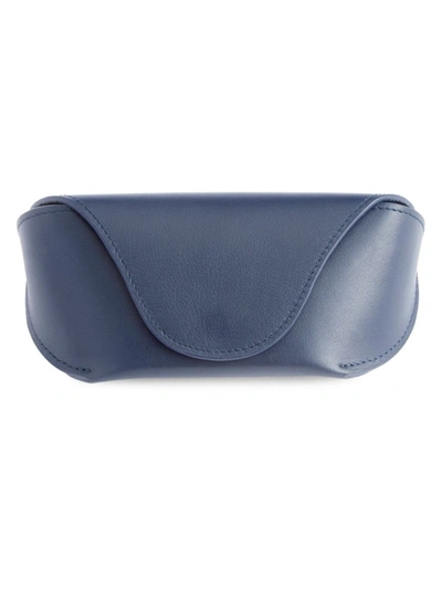 Shop Royce New York Women's Leather Sunglasses Carrying Case In Blue