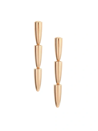 Shop Vhernier Women's Calla 18k Rose Gold Clip-on Drop Earrings