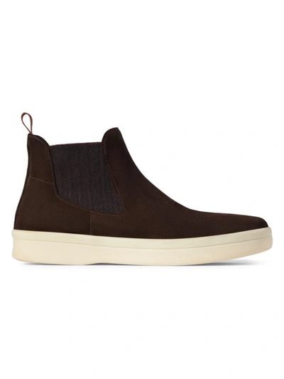 Shop Loro Piana Men's Ultimate Beatle Suede Pull-on Ankle Boots In Chocolate