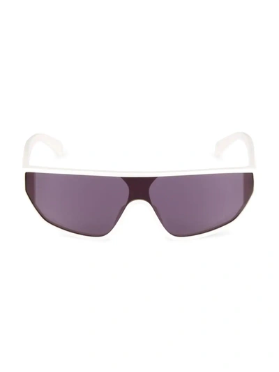 Shop Celine Men's Mask Sunglasses In Ivory Smoke
