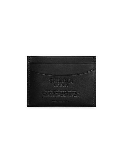 Shop Shinola Men's Leather Pocket Card Case In Black