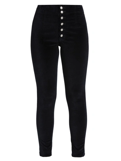 Shop Veronica Beard Women's Debbie High-rise Skinny Jeans In Black