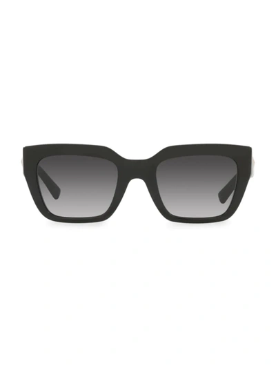 Shop Valentino Women's 52mm Square Sunglasses In Black