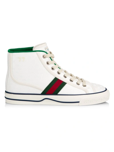 Shop Gucci Tennis 1977 High-top Sneaker In Bianco