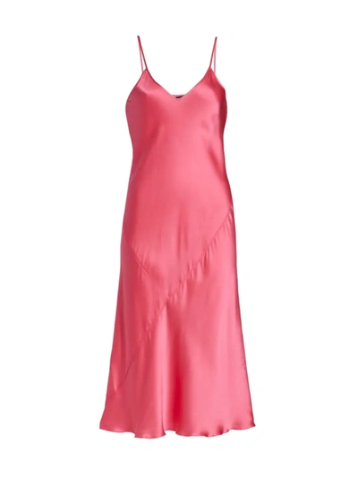Shop Atm Anthony Thomas Melillo Silk Slip Dress In Rose Quartz