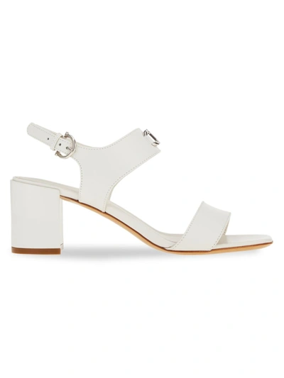 Shop Ferragamo Women's Cayla Monochrome Gancini Sandals In White