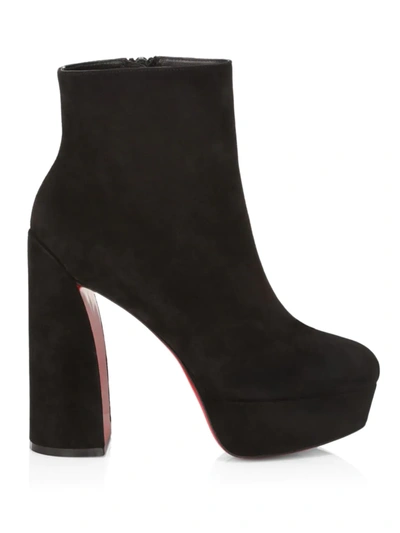 Shop Christian Louboutin Movida 140 Suede Ankle Boots In Black