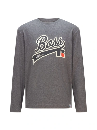 Shop BOSS BOSS x Russell Athletic Logo Long-Sleeve T-Shirt