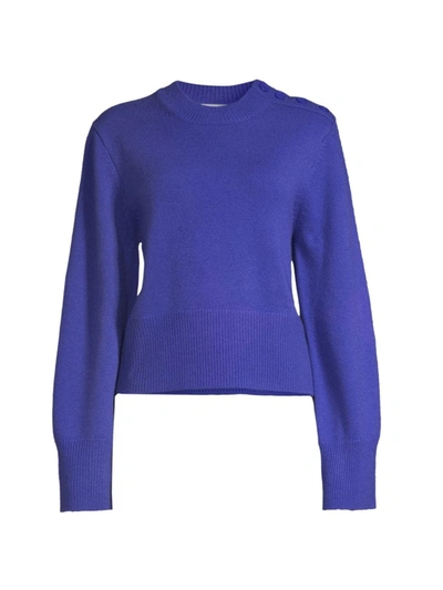 Shop Equipment Rozanna Cropped Sweater In Royal Blue