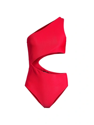 Shop Beach Riot Women's Celine Cutout Swimsuit In Red