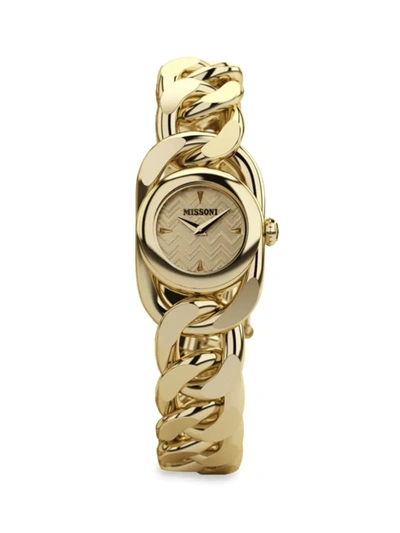 Shop Missoni Women's Gioiello Stainless Steel 22.8mm Bracelet Watch In Champaigne