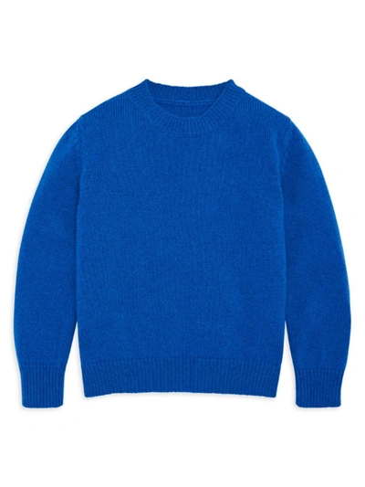 Shop The Row Little Girl's Dewey Cashmere Crewneck Sweater In Klein Blue