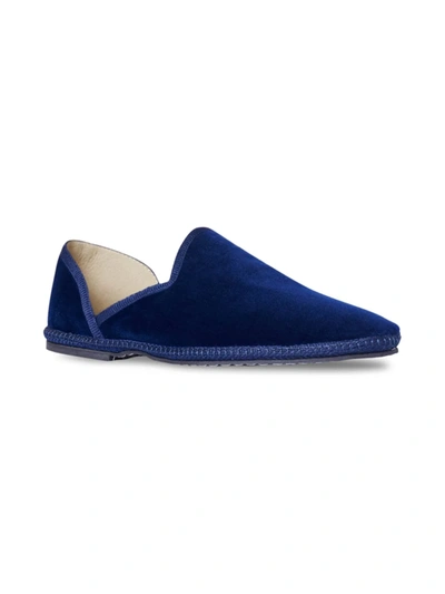 Shop The Row Little Girl's Friulane Velvet Slippers In Klein Blue