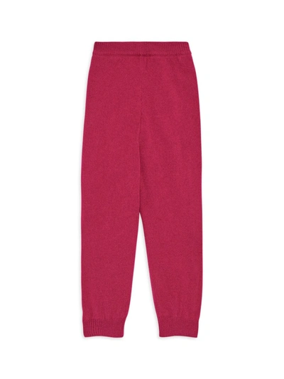 Shop The Row Little Girl's & Girl's Louie Cashmere Knit Joggers In Fuchsia