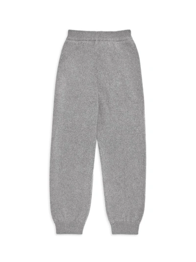 Shop The Row Little Girl's & Girl's Louie Cashmere Knit Joggers In Medium Heather Grey