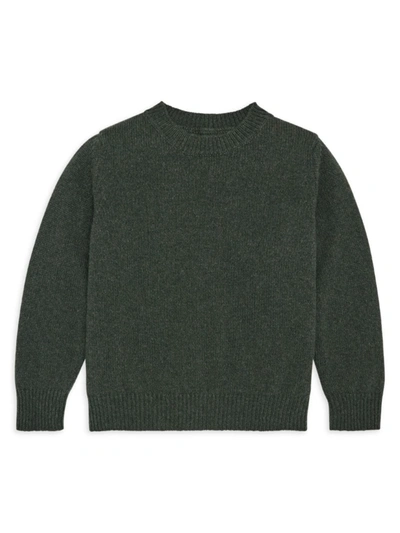 Shop The Row Little Girl's Dewey Cashmere Crewneck Sweater In Forest Green