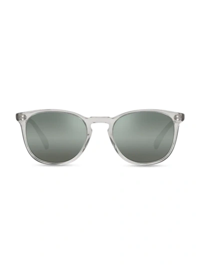 Shop Oliver Peoples Men's Finley Esq Sun 51 Round Sunglasses In Grey