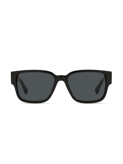 Shop Versace Men's 57mm Square Sunglasses In Black