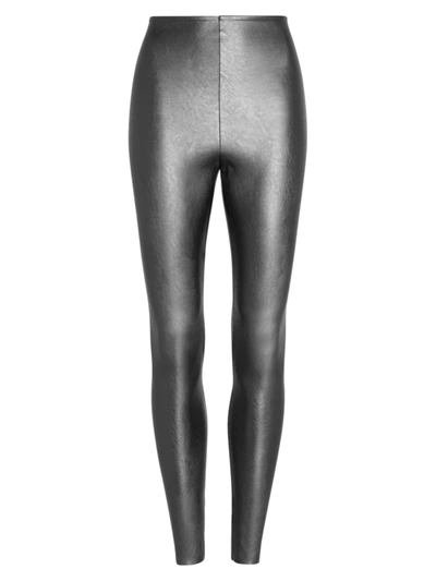 Shop Commando Faux Leather Leggings In Pewter