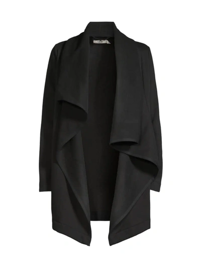 Shop Ugg Women's Janni Fleece Blanket Cardigan In Black