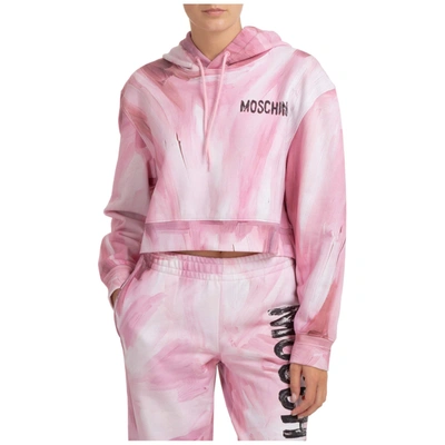Shop Moschino Painting Hoodie In Rosa