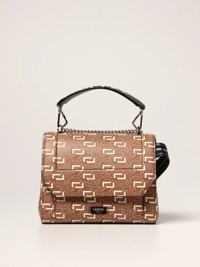 Shop Lancel Bag In Coated Canvas In Camel