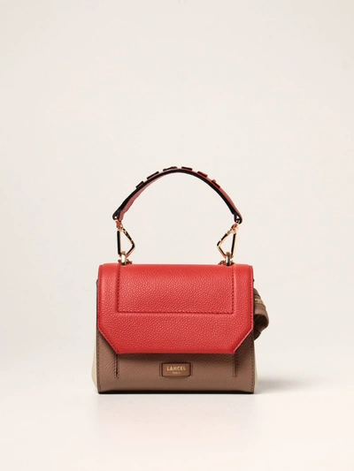 Shop Lancel Mini Bag Ninon  Bag In Tricolor Grained Leather In Orange