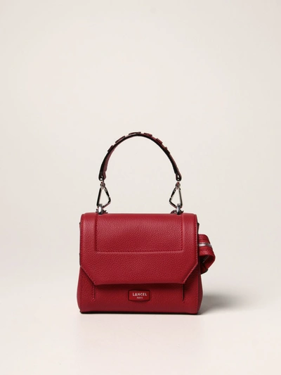 Shop Lancel Mini Bag Ninon  Bag In Grained Leather In Red