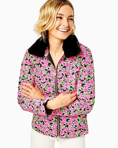 Shop Lilly Pulitzer Carrington Jacket In Onyx Lil Lilly